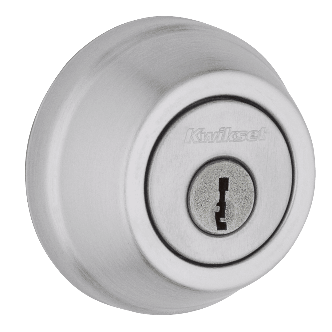 599 Gatelatch Deadbolt, Keyed Both Sides, in Satin Chrome