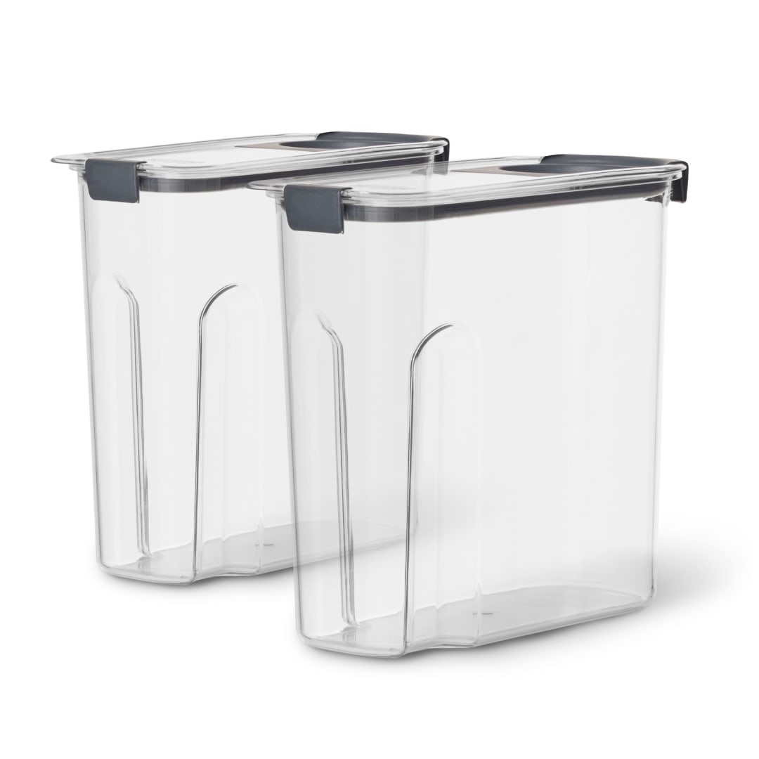 Rubbermaid Brilliance® Pantry Cereal Keeper, 18-Cup Plastic Containers, 2 Pack