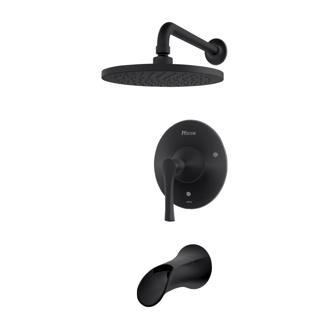 Rhen 1-Handle Tub & Shower Trim in Matte Black