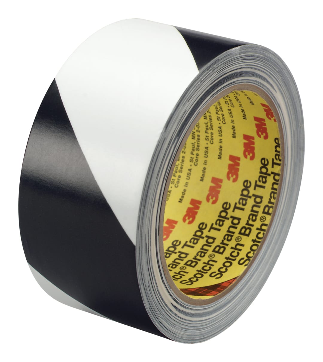 3M™ Uyarı ve İşaretleme Bandı 5700, Siyah beyaz, 50 mm x 33 m, 0.14 mm