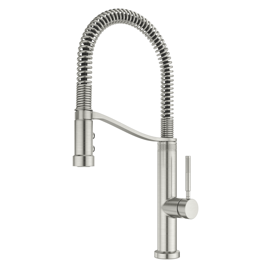 Bruton Culinary 1-Handle Pull-Down Kitchen Faucet in Stainless Steel