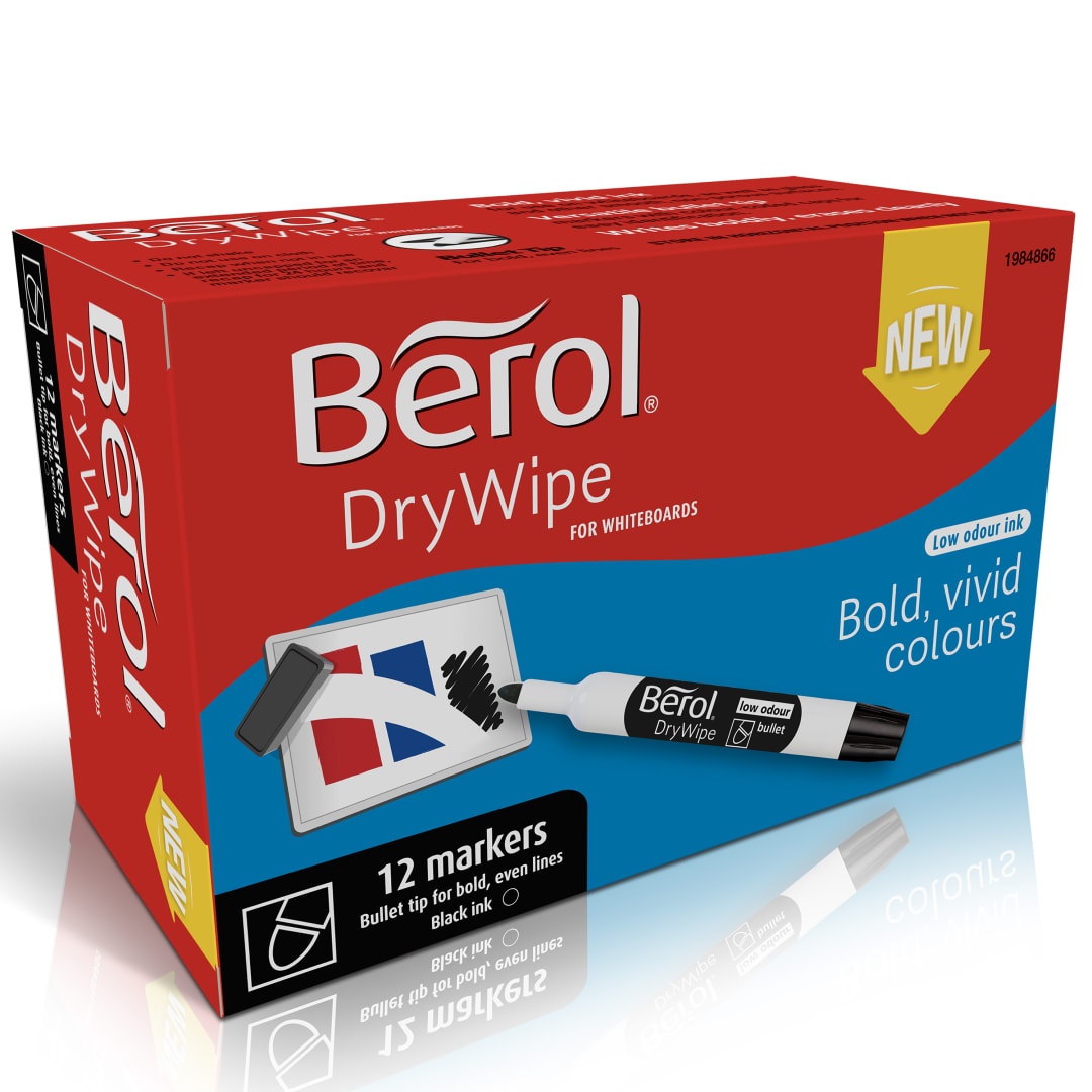 BEROL DRYWIPE MKR BUL BLK TK12