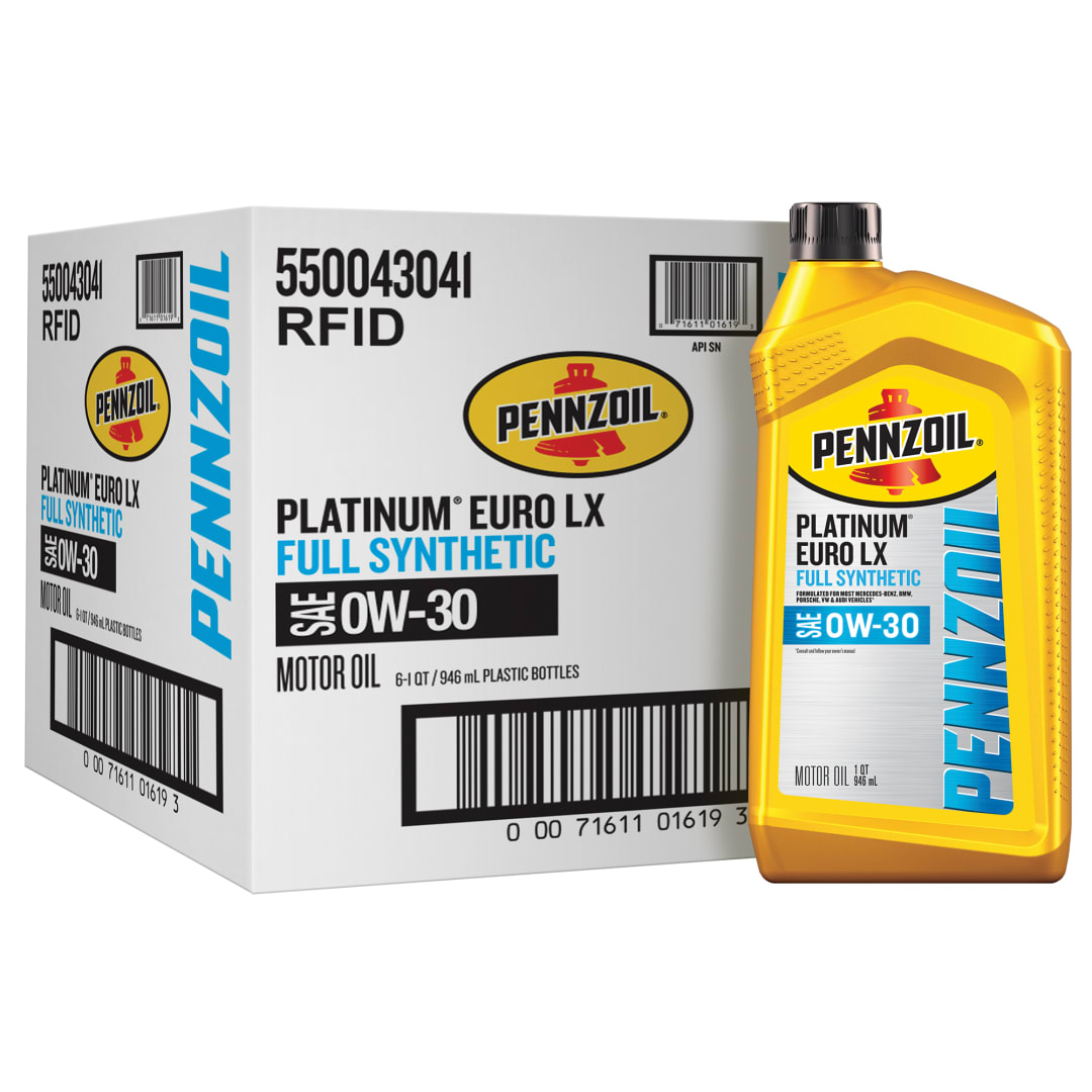 Pennzoil Platinum Euro LX Full Synthetic 0W-30 Motor Oil, 1 Quart (6 Pack)