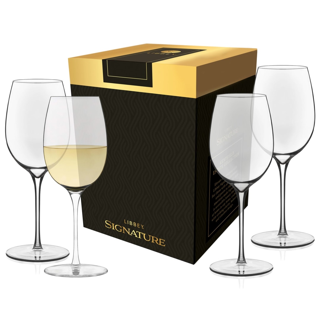 Libbey Signature Kentfield Wine Glasses, 13.25-Ounce, Set of 4