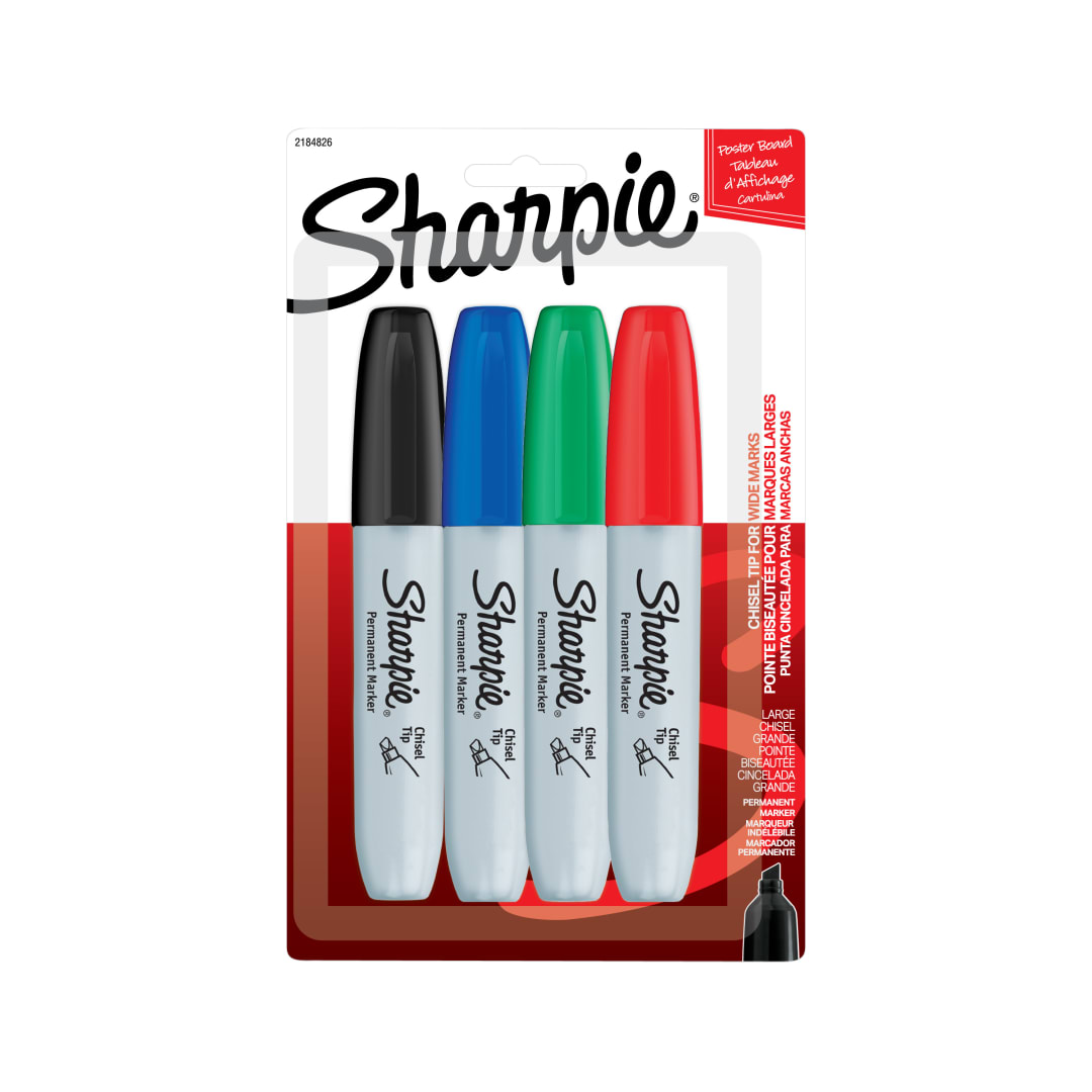 SHARPIE CHISEL 4CARD ASS'T TRIL