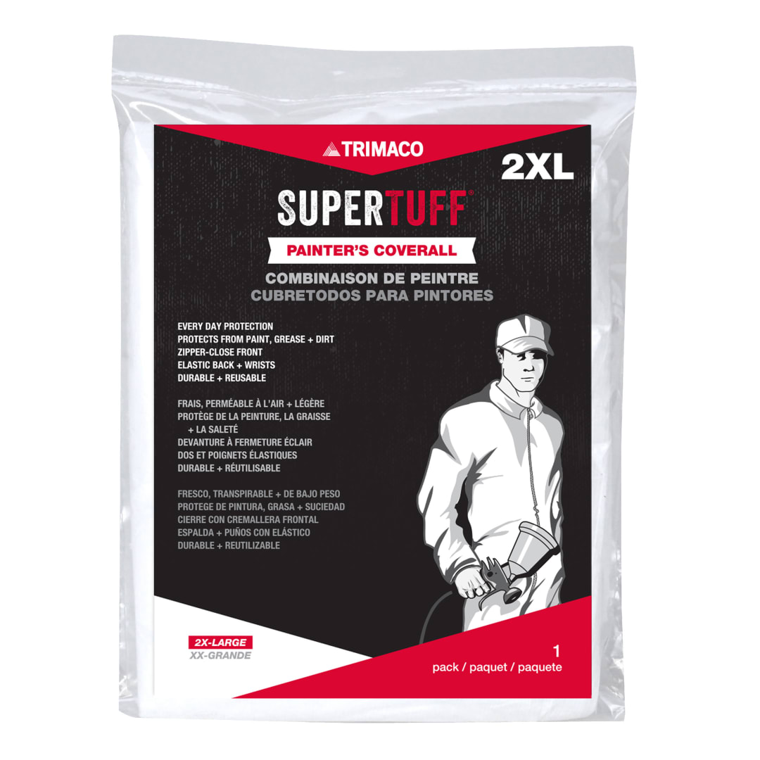 SuperTuff® Poly Coveralls with Elastic Back & Wrists, 2XL