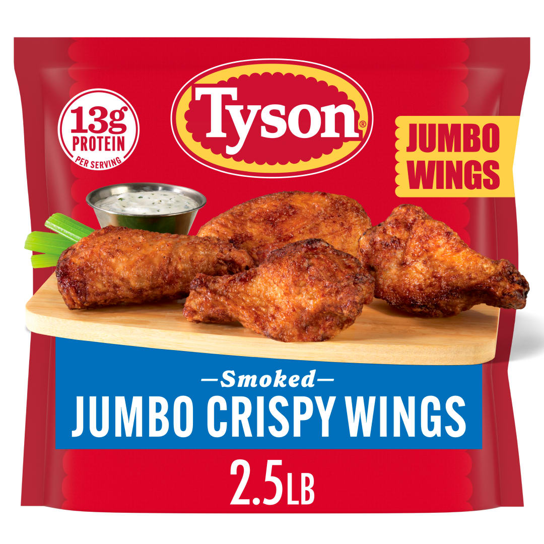 Tyson Frozen Smoked Jumbo Crispy Wings, 2.5 lb