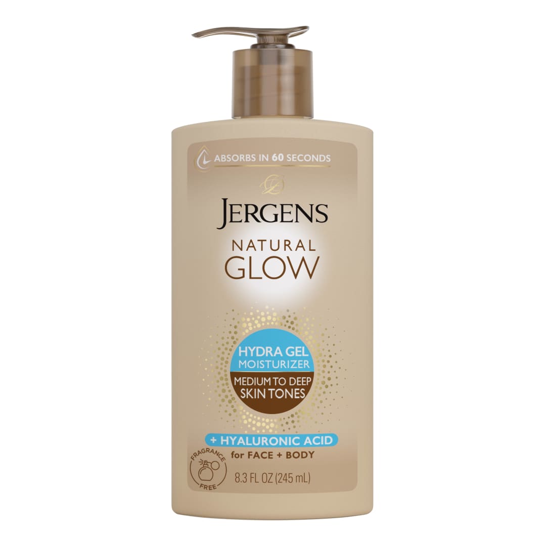 Jergens Natural Glow Hydra Gel Self Tanner, Medium to Deep, 8.3 fl oz