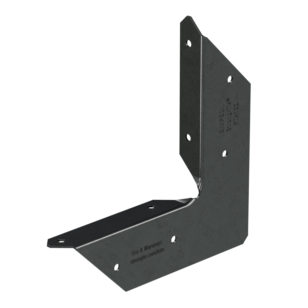 Simpson Strong-Tie APRTA12 Outdoor Accents® ZMAX®, Black Powder-Coated Rigid Tie® Angle for 1x2 Joist/Post (Pack of 24)