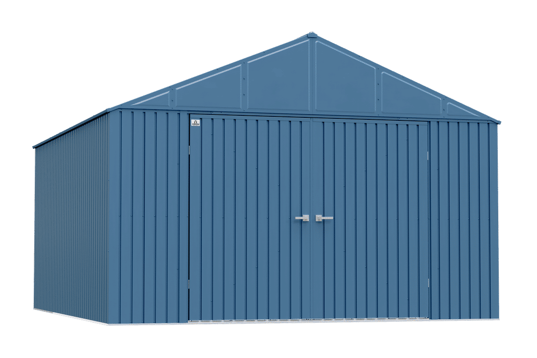 Arrow Elite 12 x 14 x 8 ft Blue Grey Steel Storage Shed