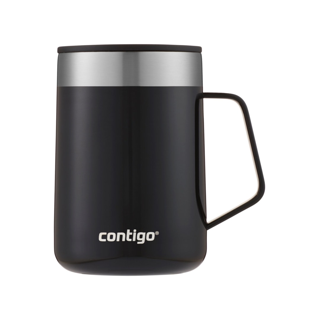 Contigo® Stainless Steel Vacuum-Insulated Mug with Handle and Splash-Proof Lid, 14oz.