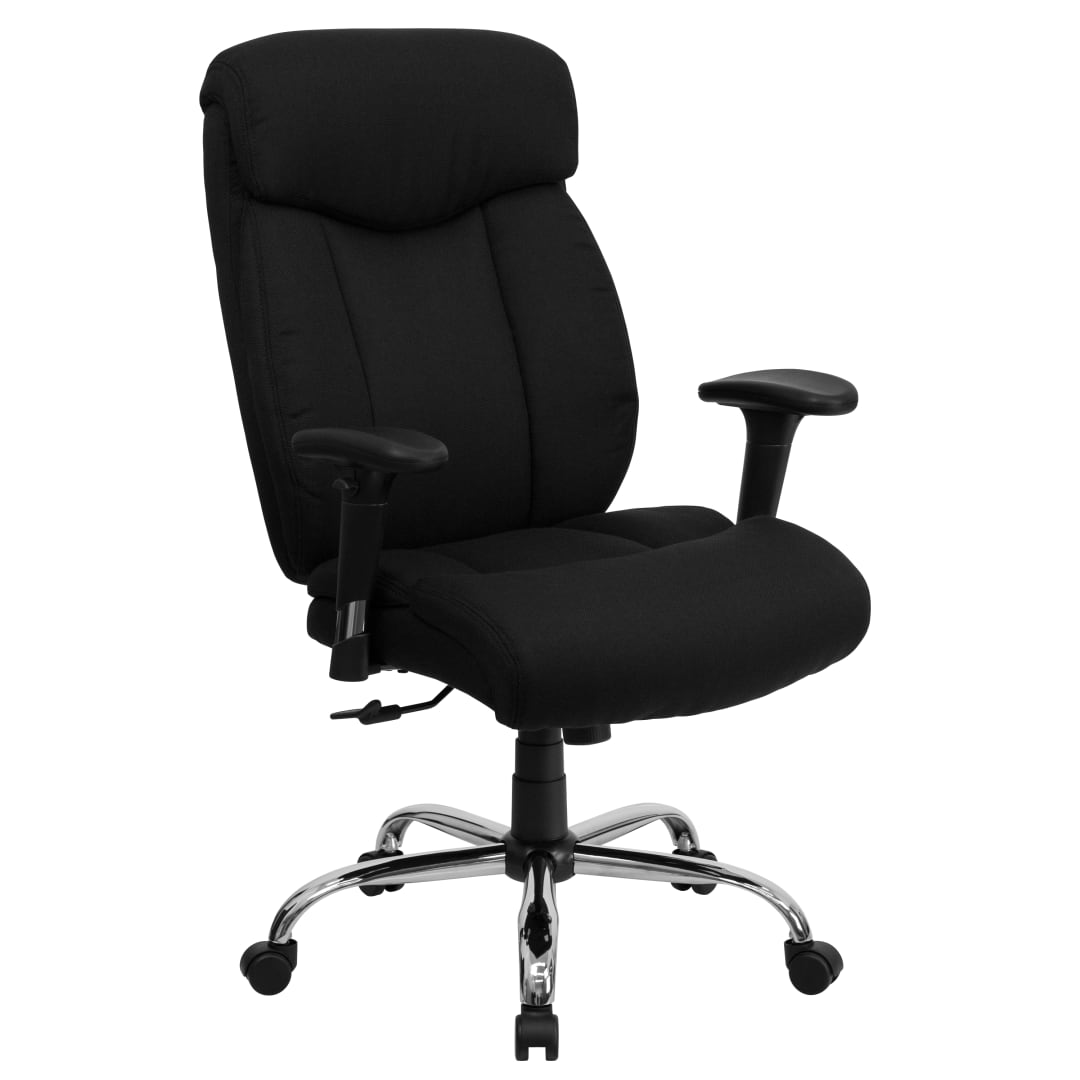 HERCULES Series Big &amp; Tall 400 lb. Rated Black Fabric Executive Ergonomic Office Chair with Full Headrest and Arms