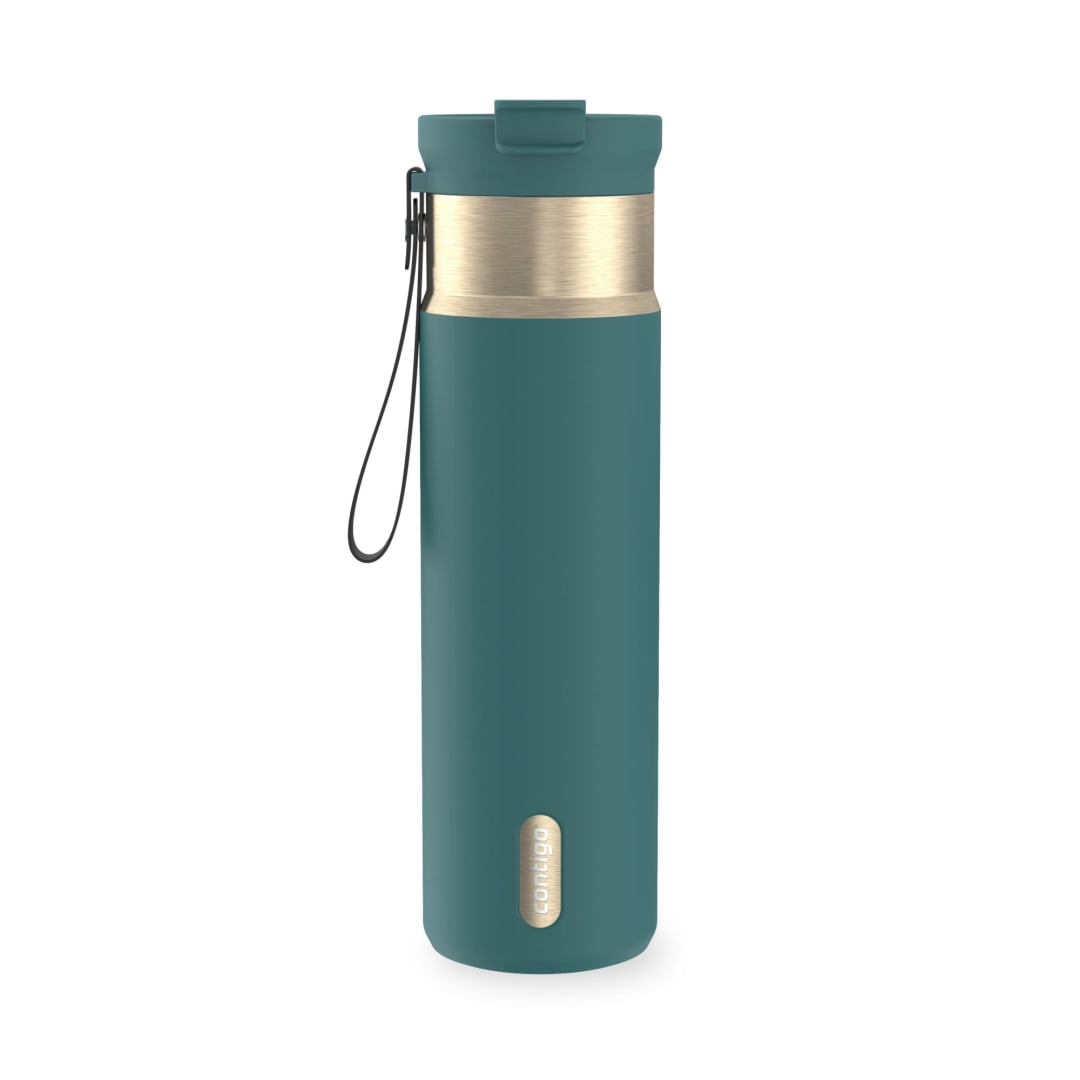Contigo DualSip 24 oz Leakproof Insulated Water Bottle with Carrying Strap and 2-Way Lid