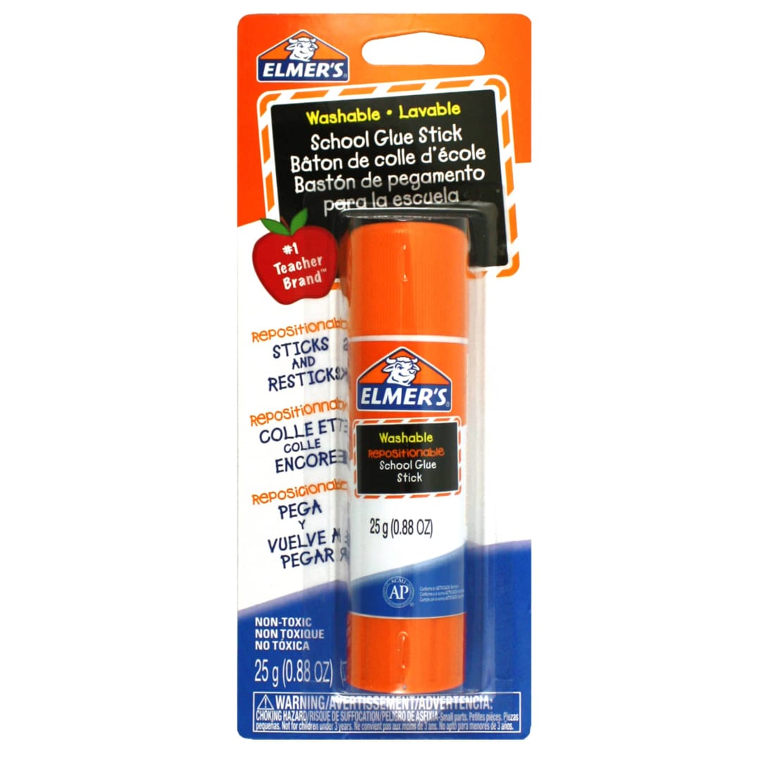 Elmer's Repositionable Glue Stick, Washable, Non-Toxic, 25 g