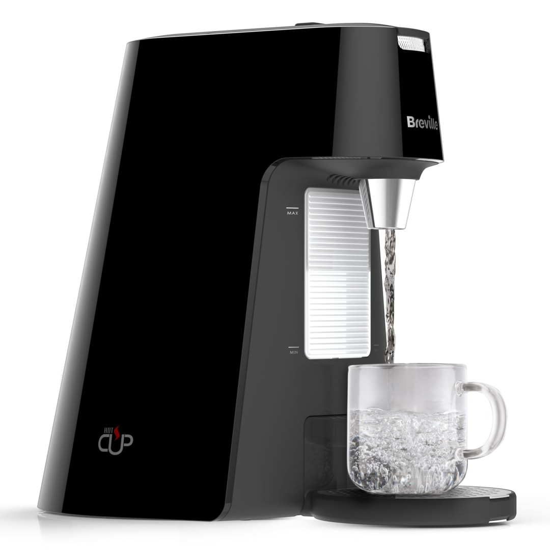 Breville HotCup Hot Water Dispenser | 1.7 Litres with 3 KW Fast Boil | Adjustable Cup Height | Energy-efficient use | Gloss Black [VKT124]
