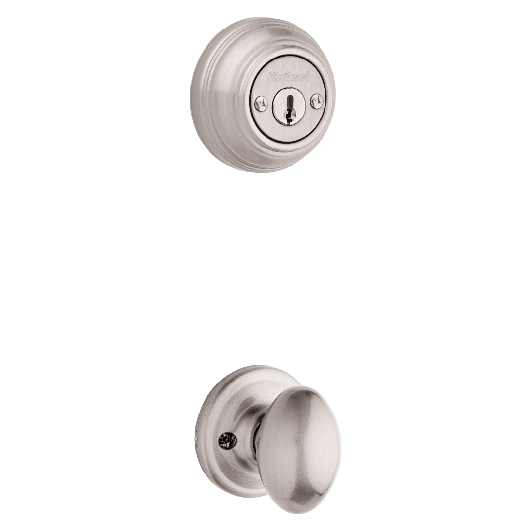966 Double Cylinder Interior Pack w/Laurel Knob for Signature Series Handlesets in Satin Nickel