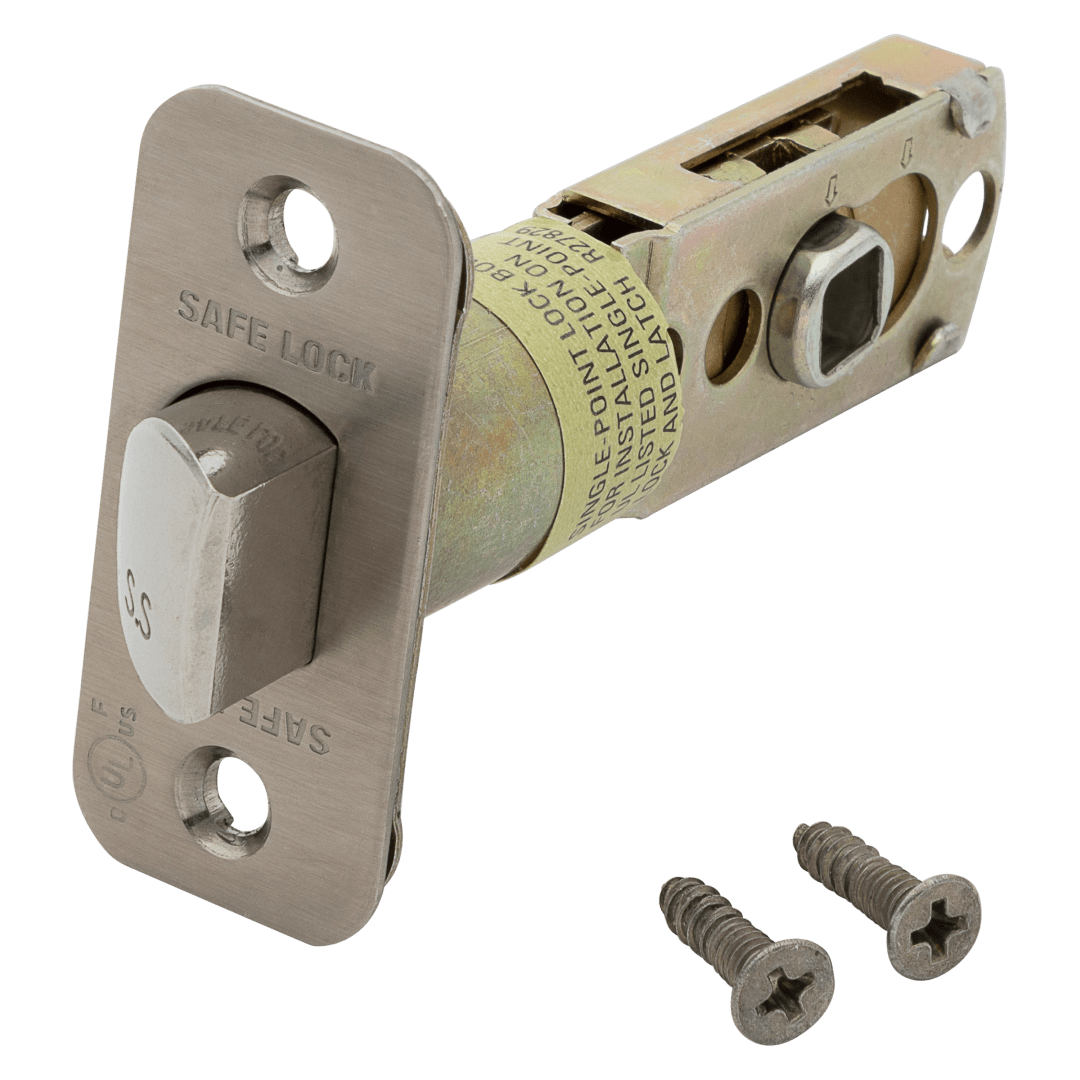 Round Corner Adjustable UL Listed Plain Latch for Satin Nickel Finish