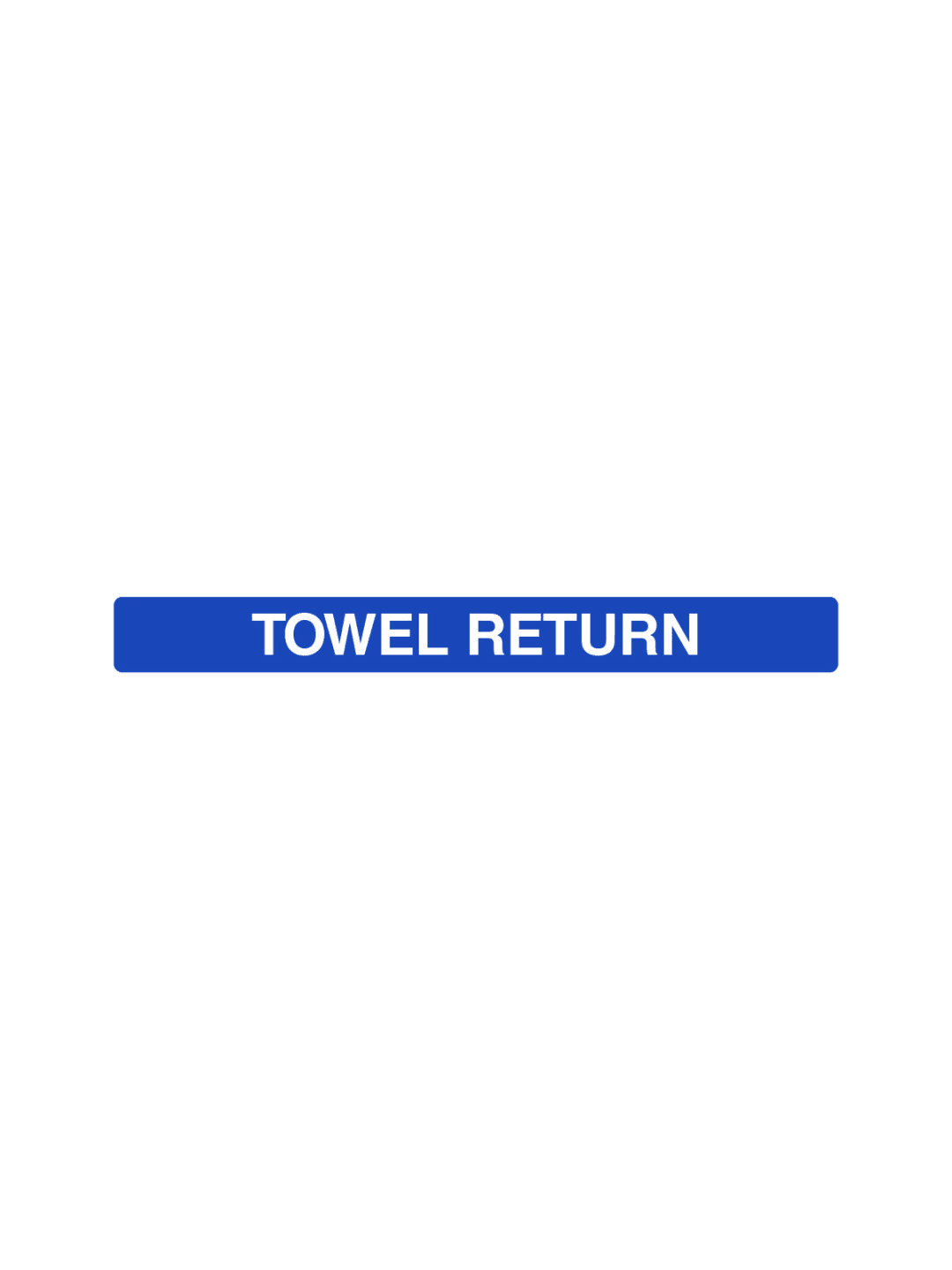AURA - Label - Towel Return - Blue-White