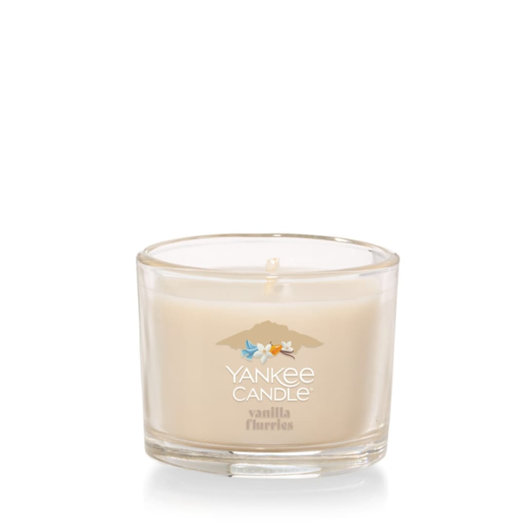 Yankee Candle Vanilla Flurries Mini Home Decor Scented Candles, 1.3 oz, Pack of 6