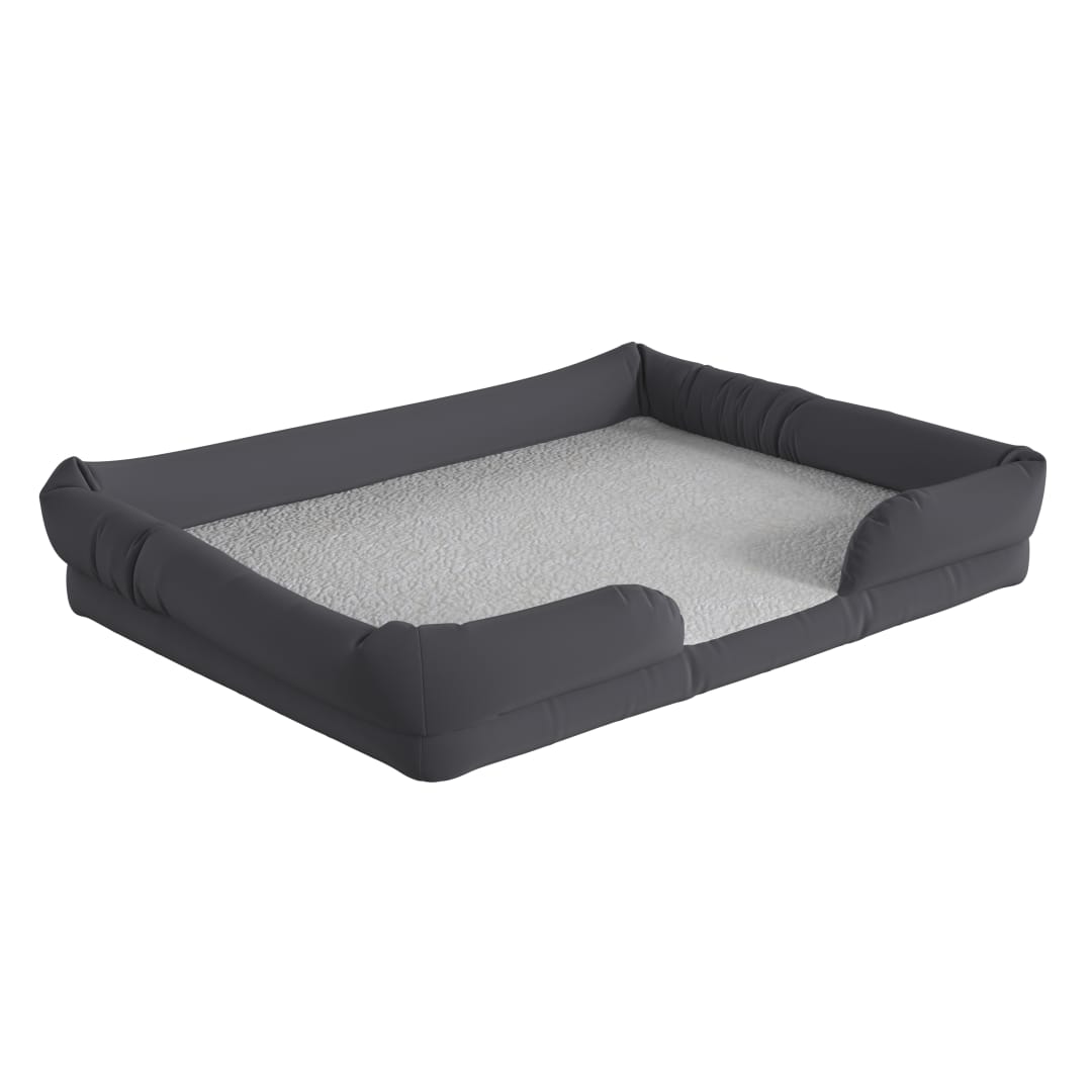 Cooper Orthopedic Comfy Memory Foam Joint Relief Bolster Dog Bed for Dogs up to 44 LBS. - Removable &amp; Washable Cover, Non-Slip Bottom