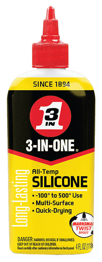 3-IN-ONE 4 fl oz Silicone Drip Oil, Fast-Acting Silicone Lubricant for Tools and Equipment [12ct Case pack]