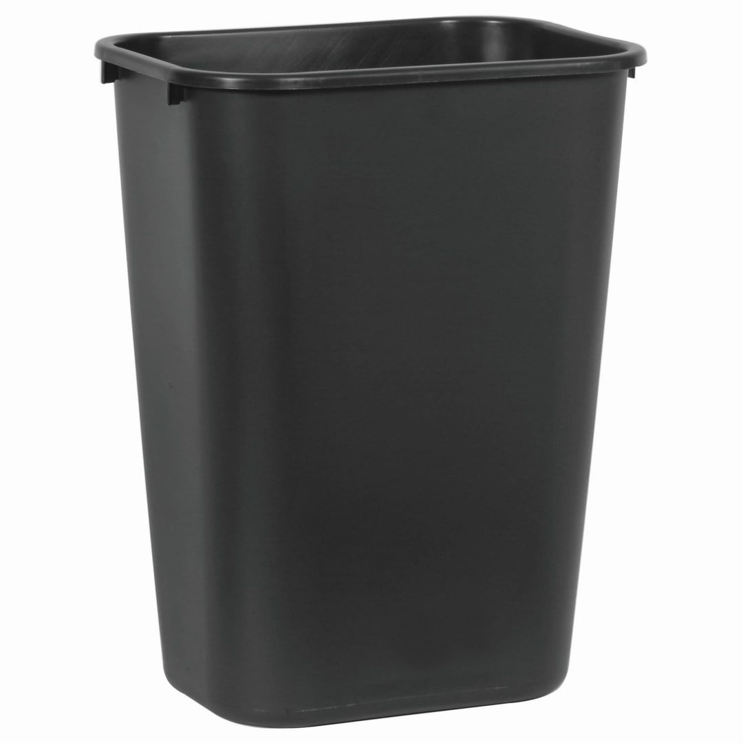 Rubbermaid Commercial Products 41Quart Black Wastebasket