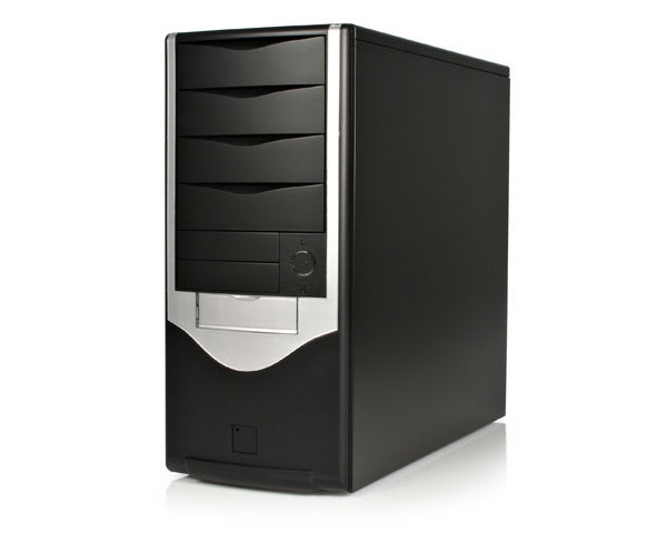 Black 8 Bay MidTower Case with Silent 400W ATX12v 2.01 PSU