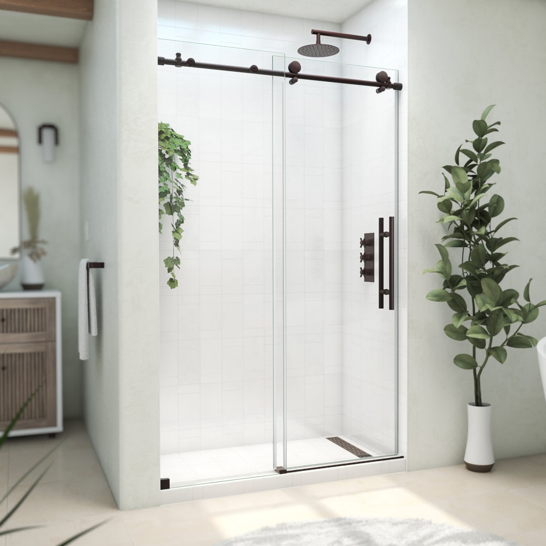 DreamLine Continuum 44-48 inch W x 76 inch H Clear Sliding Shower Door in Oil Rubbed Bronze