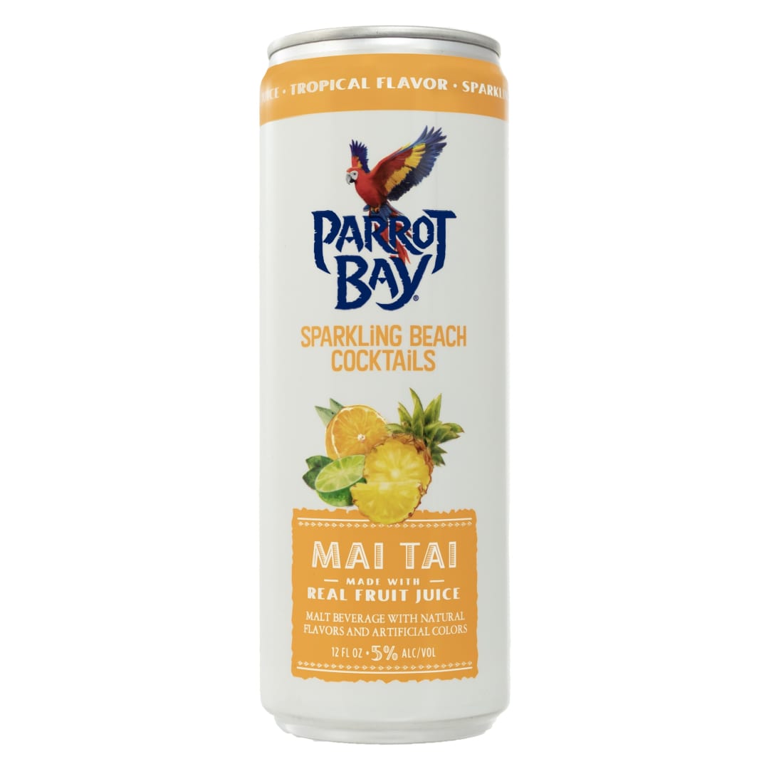 Parrot Bay Sparkling Beach Cocktails Mai Tai 12Fl oz 10 Proof