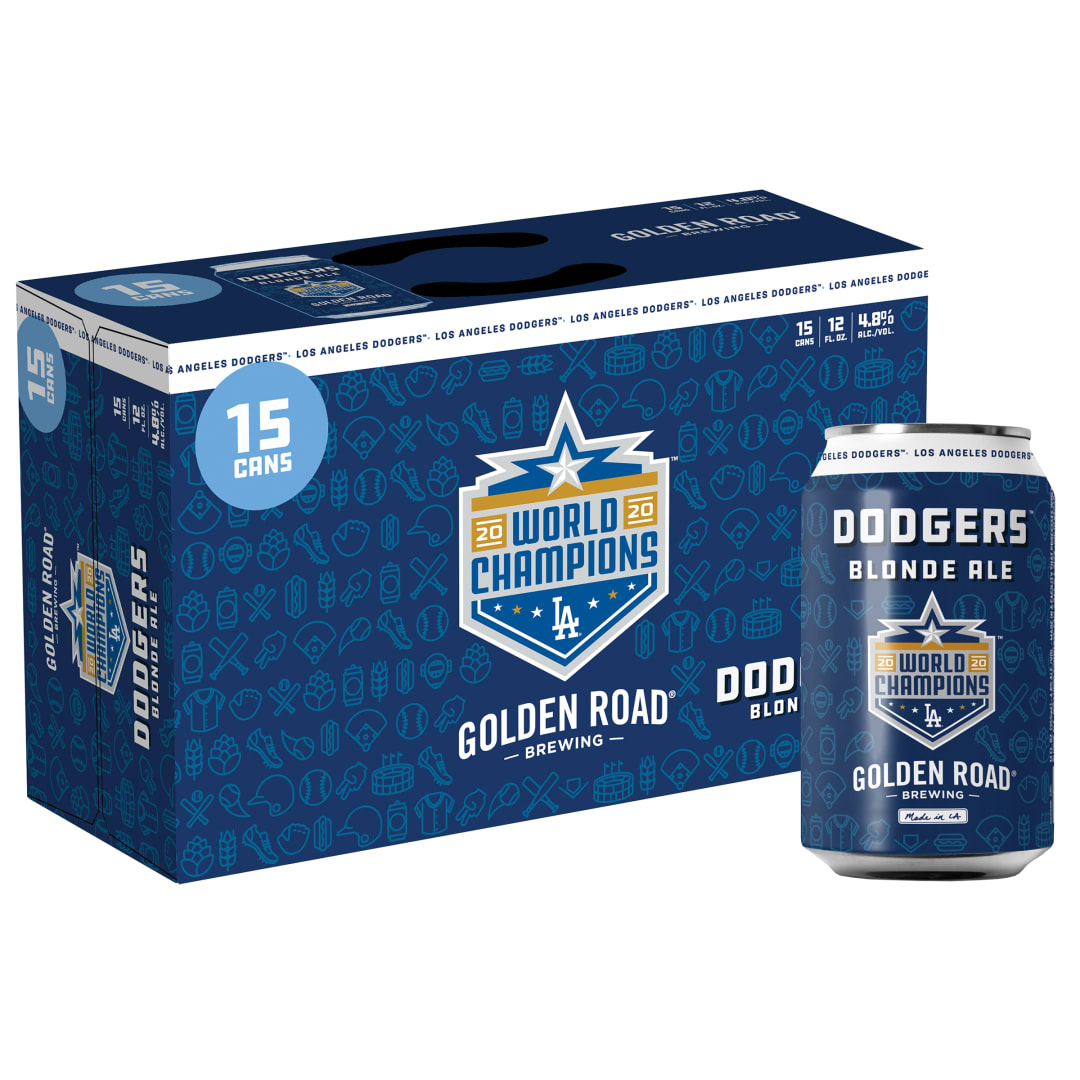 Golden Road Brewing LA Dodgers Blonde Ale, 15 Pack 12 fl. oz. Cans, 4.8% ABV