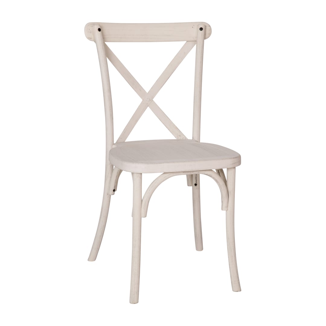 Advantage Hand Stained White Resin X-Back Chair