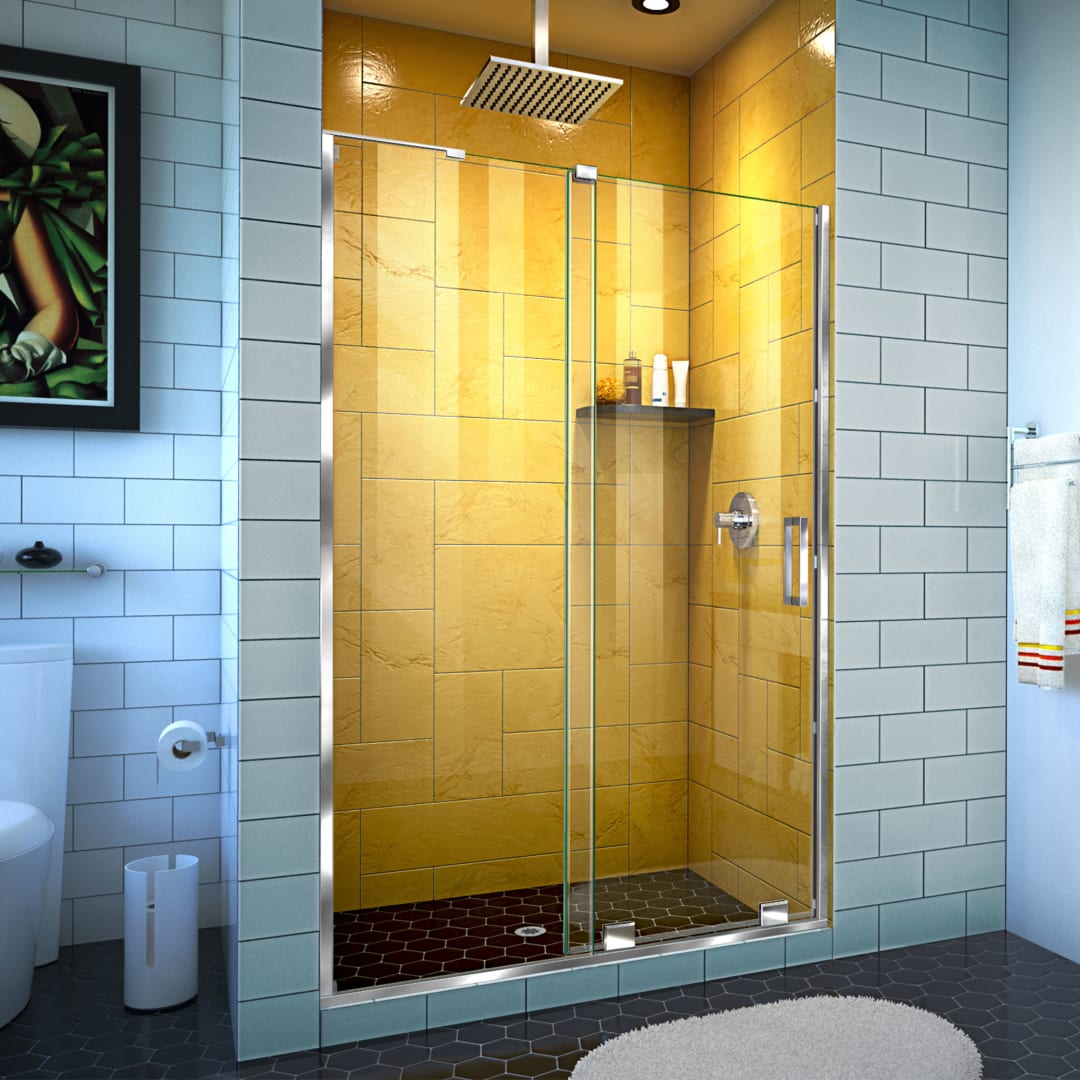 DreamLine Mirage-Z 44 - 48 inch W x 72 inch H Frameless Sliding Shower Door in Chrome