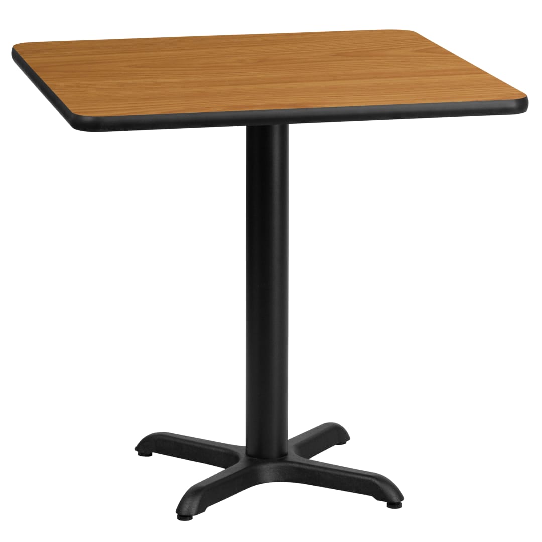 Graniss 24'' Square Natural Laminate Table Top with 22'' x 22'' Table Height Base