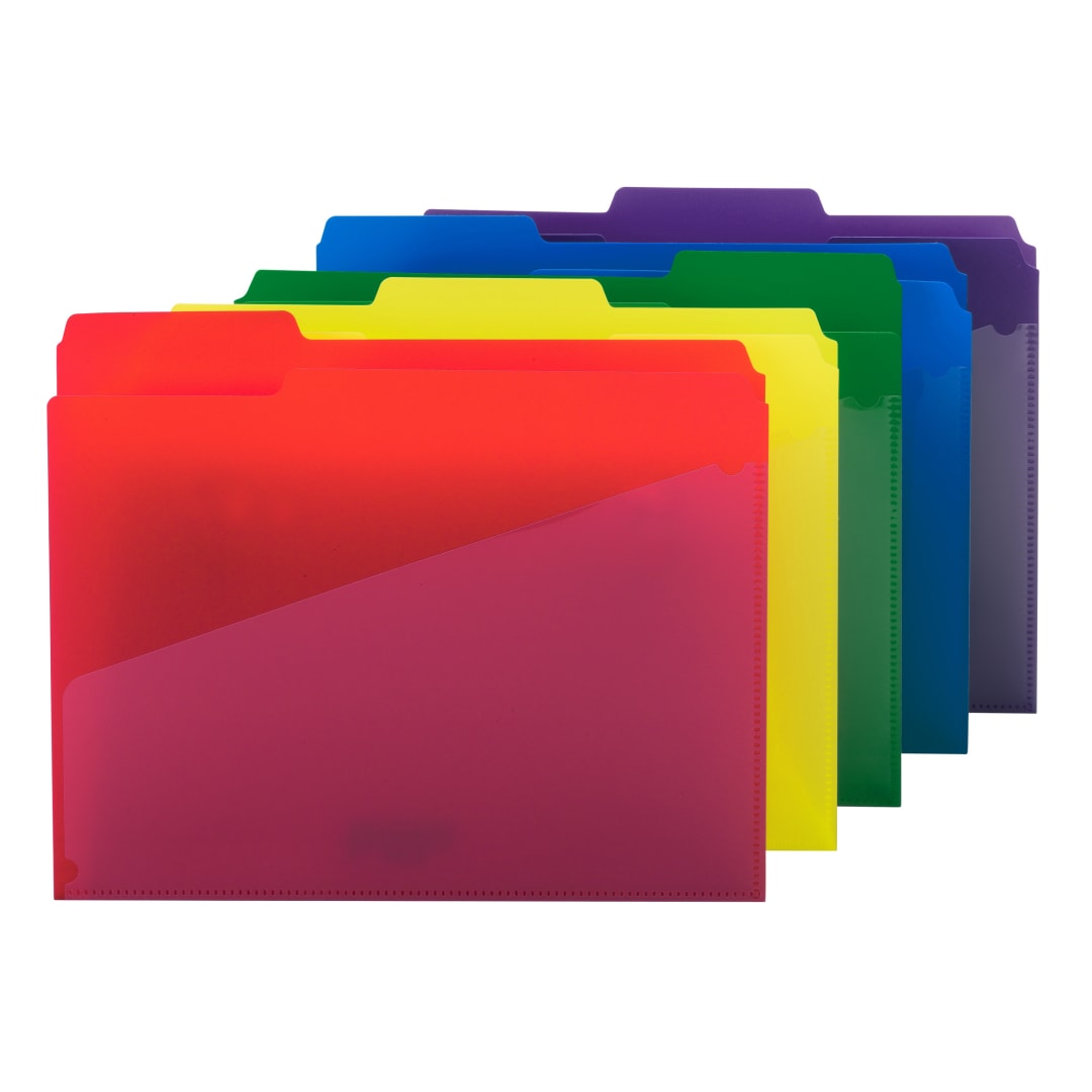 Poly Slash-Pocket File Folders