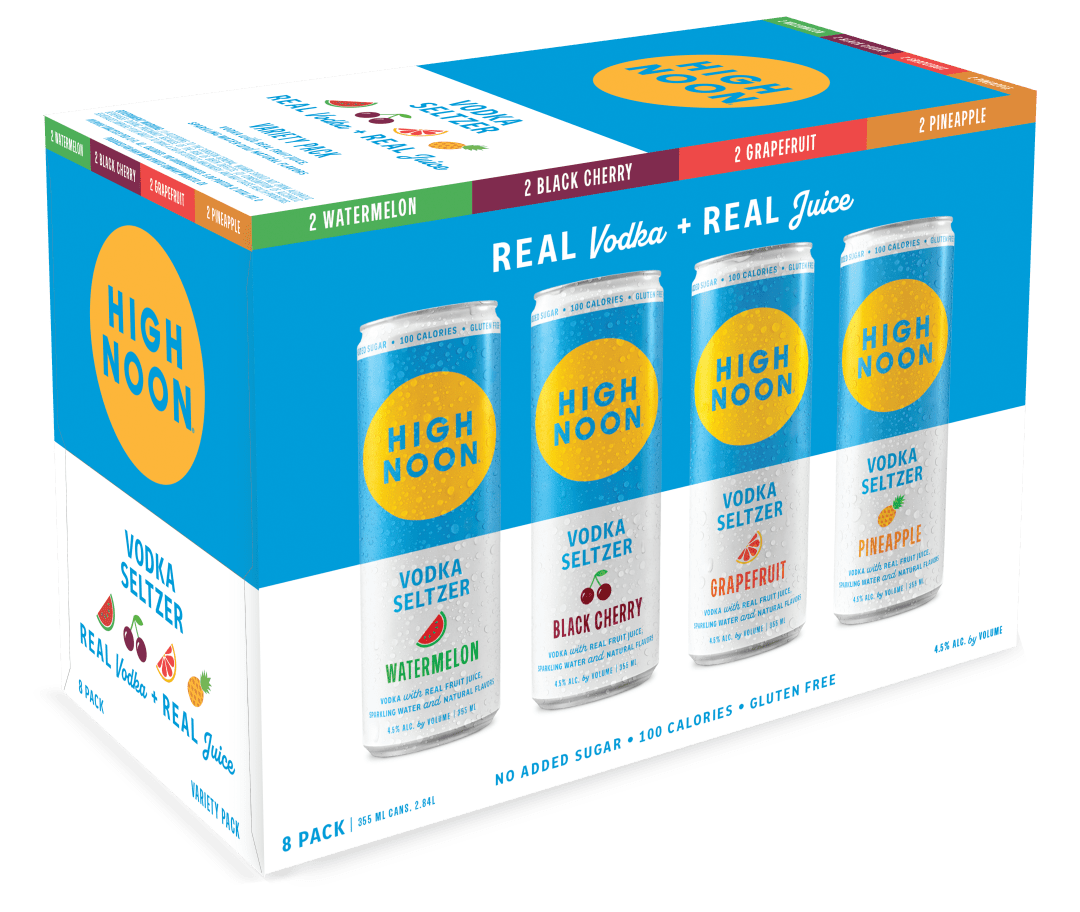 High Noon Vodka Hard Seltzer Variety Pack 8 355ml Cans