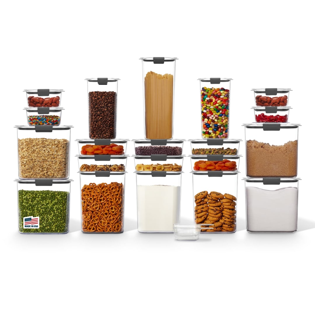 Rubbermaid® Brilliance® Pantry 20 Piece Set, Clear and Airtight Food and Pantry Storage Containers