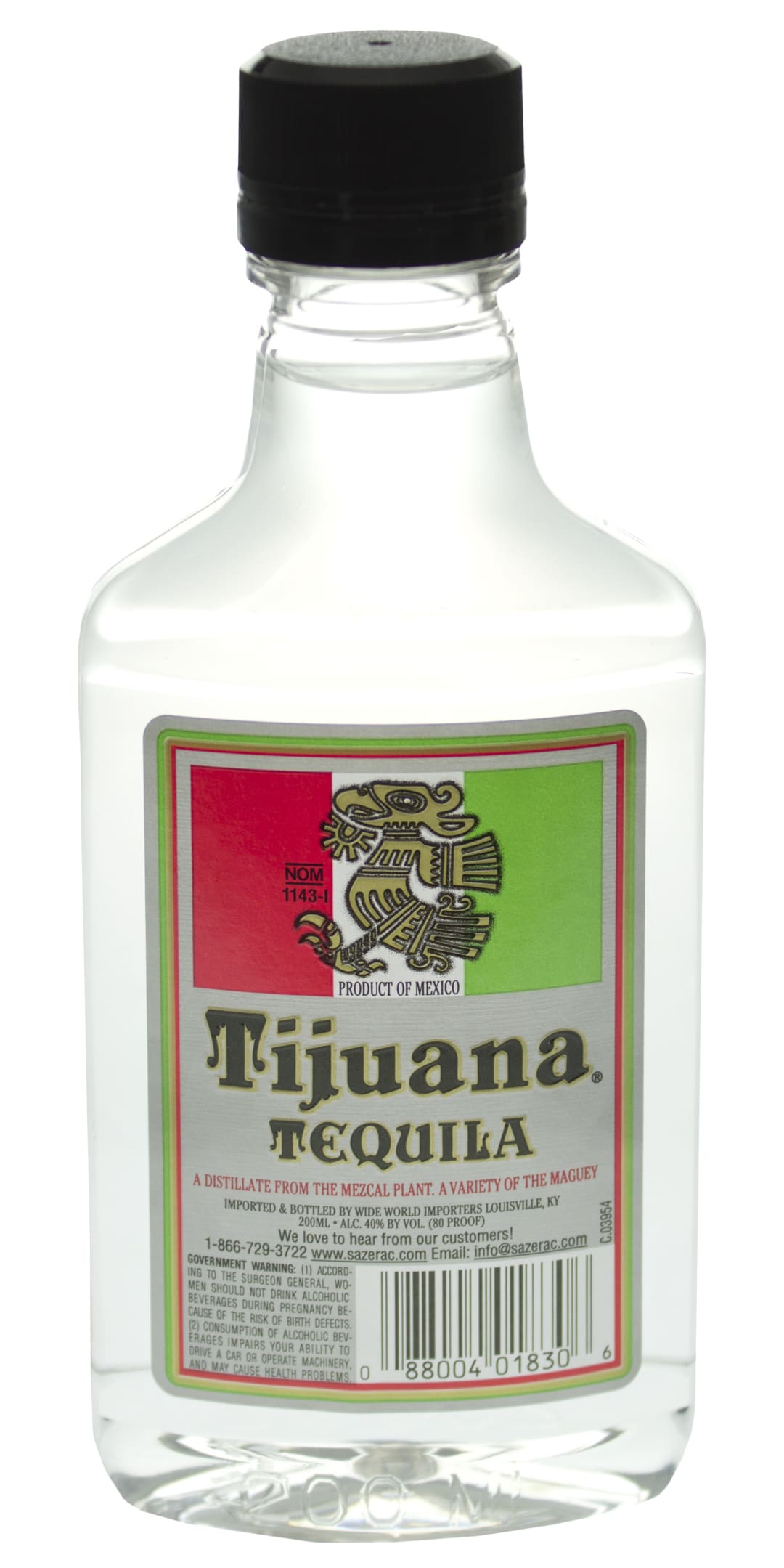 Tijuana Silver Tequila 200ml 80 Proof