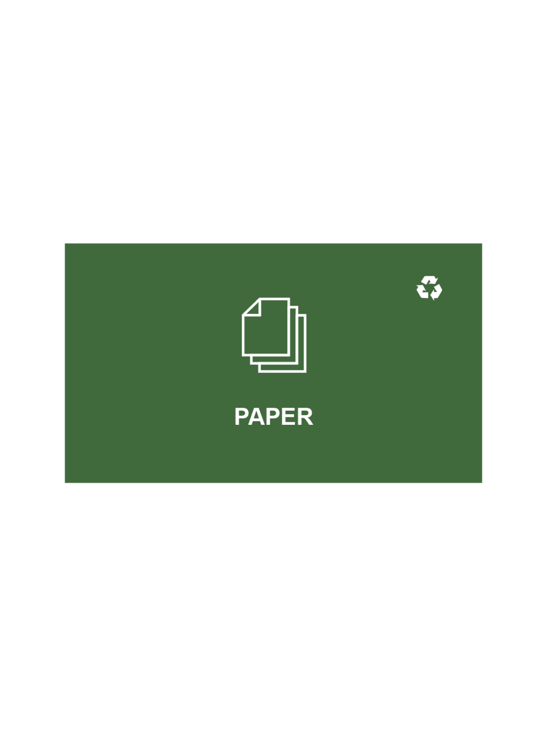 SPECTRUM - Cube Sign - Paper - Green-White