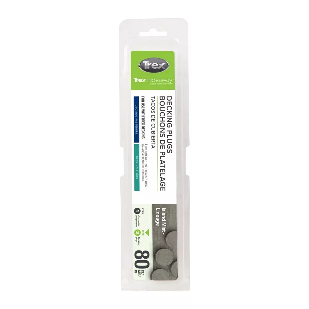 Trex® Decking Plugs Island Mist Lineage- 80 count/pack