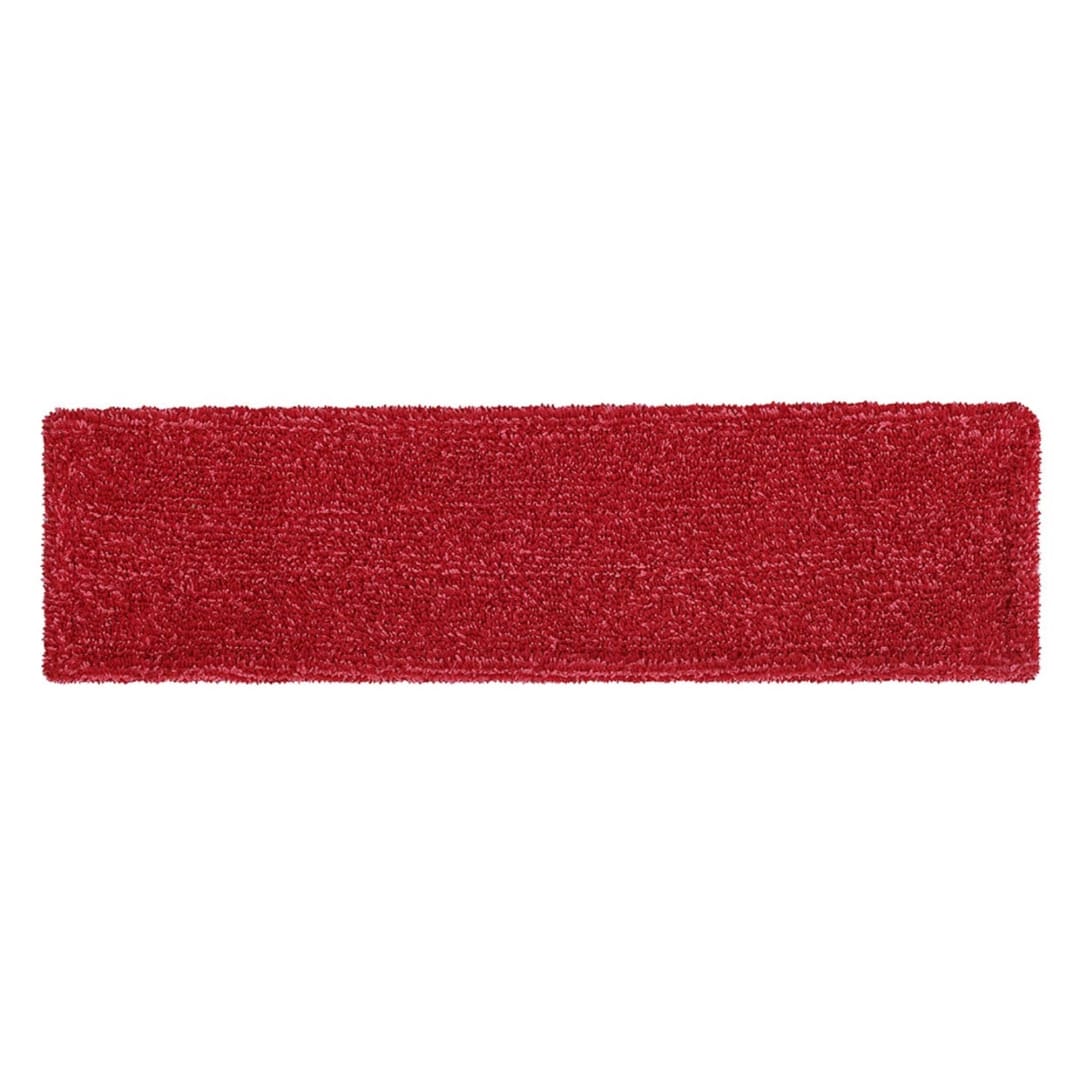 Rubbermaid Commercial Products 18" Adaptable Flat Mop Microfiber Pad, Red