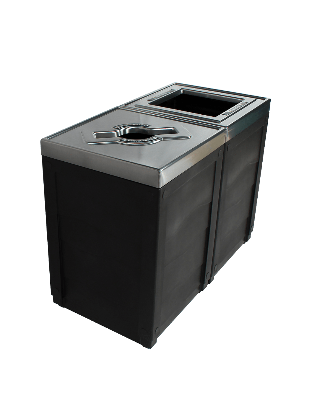  EVOLVE - Double - Kit - Recyclables-Trash - Mixed-Full - Black