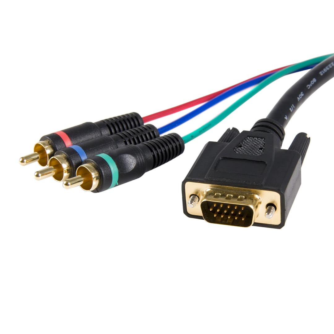 3 ft. HD15 to Component Male Breakout Cable