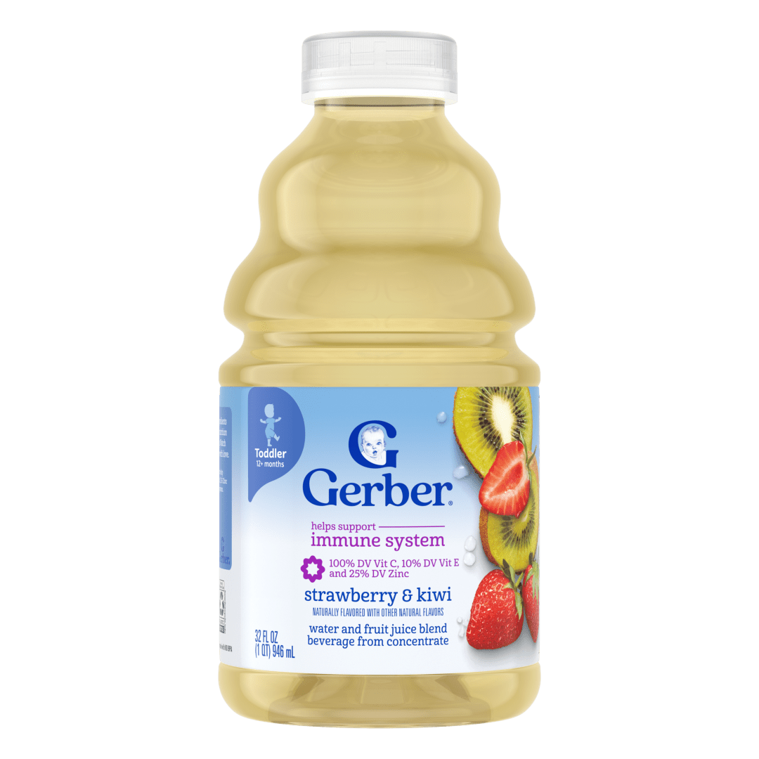 Gerber Toddler Juice, Strawberry & Kiwi, Water and Fruit Blend, Toddler Drink