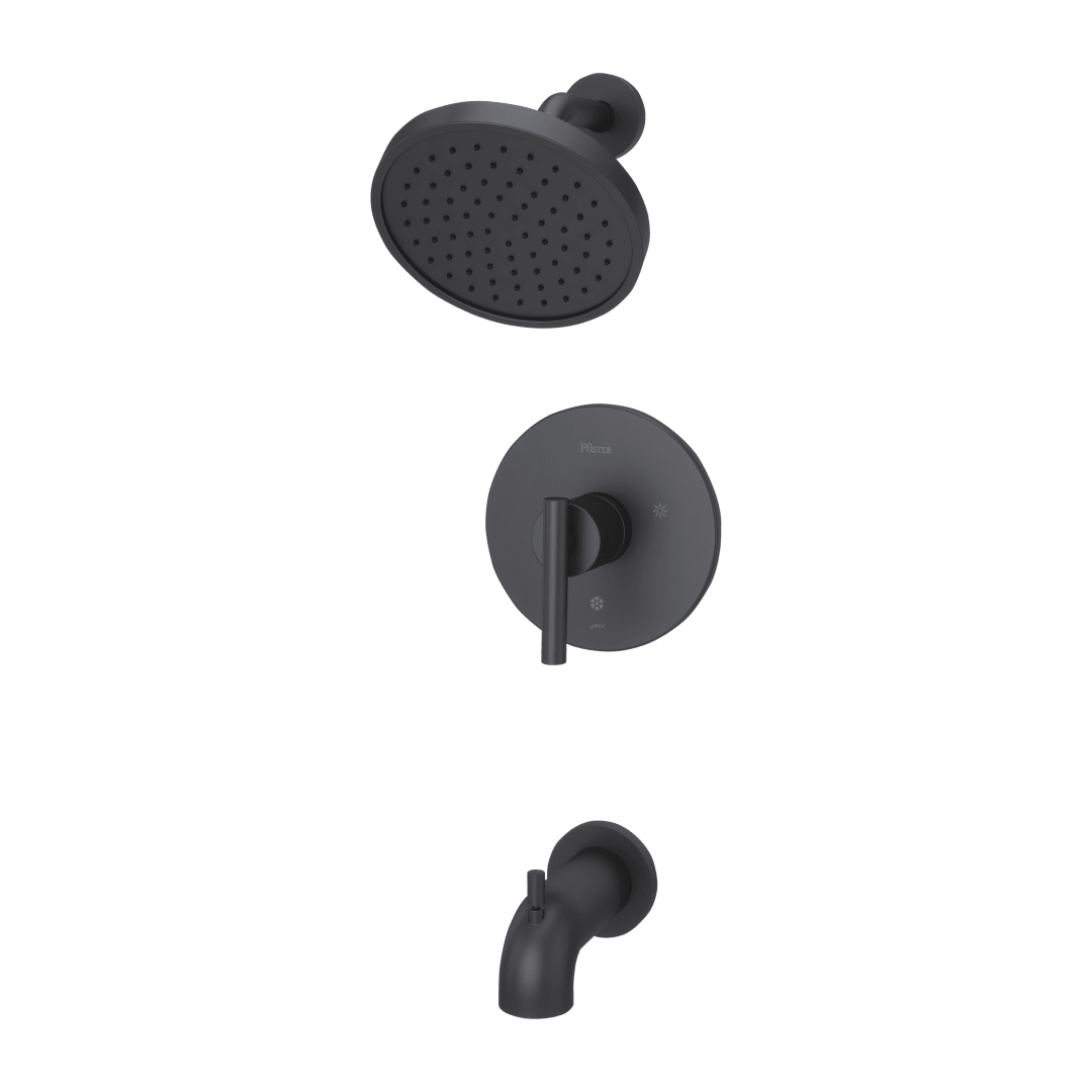 Contempra 1-Handle Tub & Shower Trim Kit in Matte Black