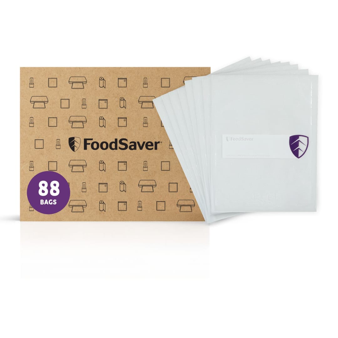 FoodSaver Heavy Duty Quart Vacuum Seal Bags, 88 Count 8" x 11" BPA-Free Freezer Bags, 30% Thicker for Food Storage, Sous Vide, and Meal Prep