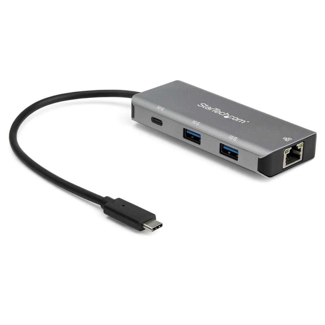 3 Port USB 3 2 Gen 2 USB C to 2xA 1xC Hub with Gigabit Eth