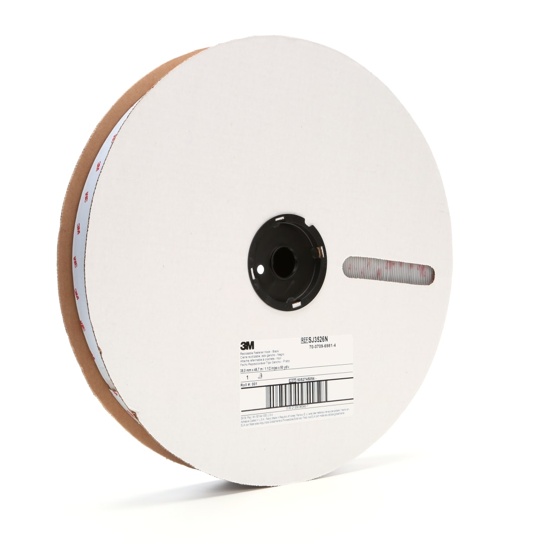 3M™ Açılır Kapanır Sabitleyici SJ3526N, Siyah, 25 mm x 45.7 m, 4.4 mm