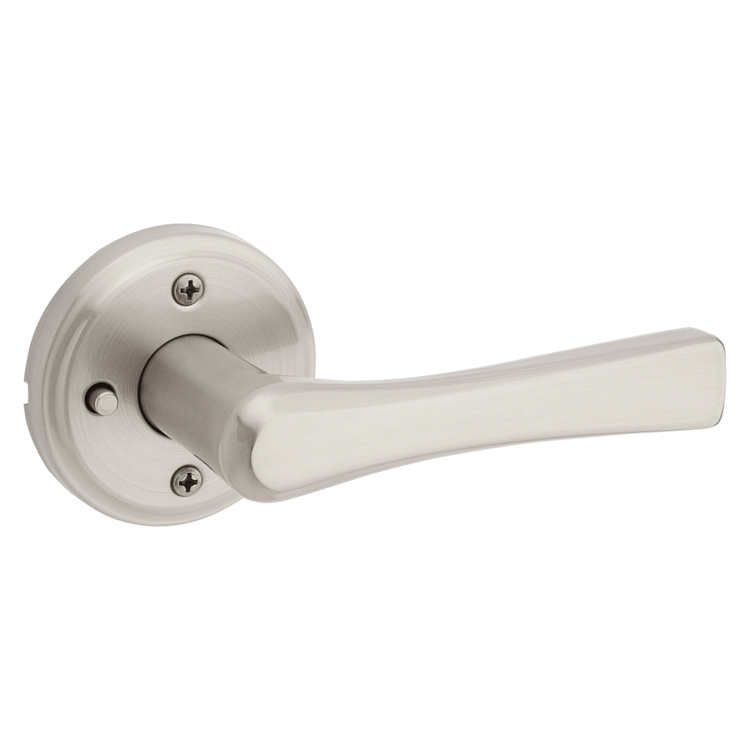 Weiser Katella Round Rose Privacy Lever in Satin Nickel