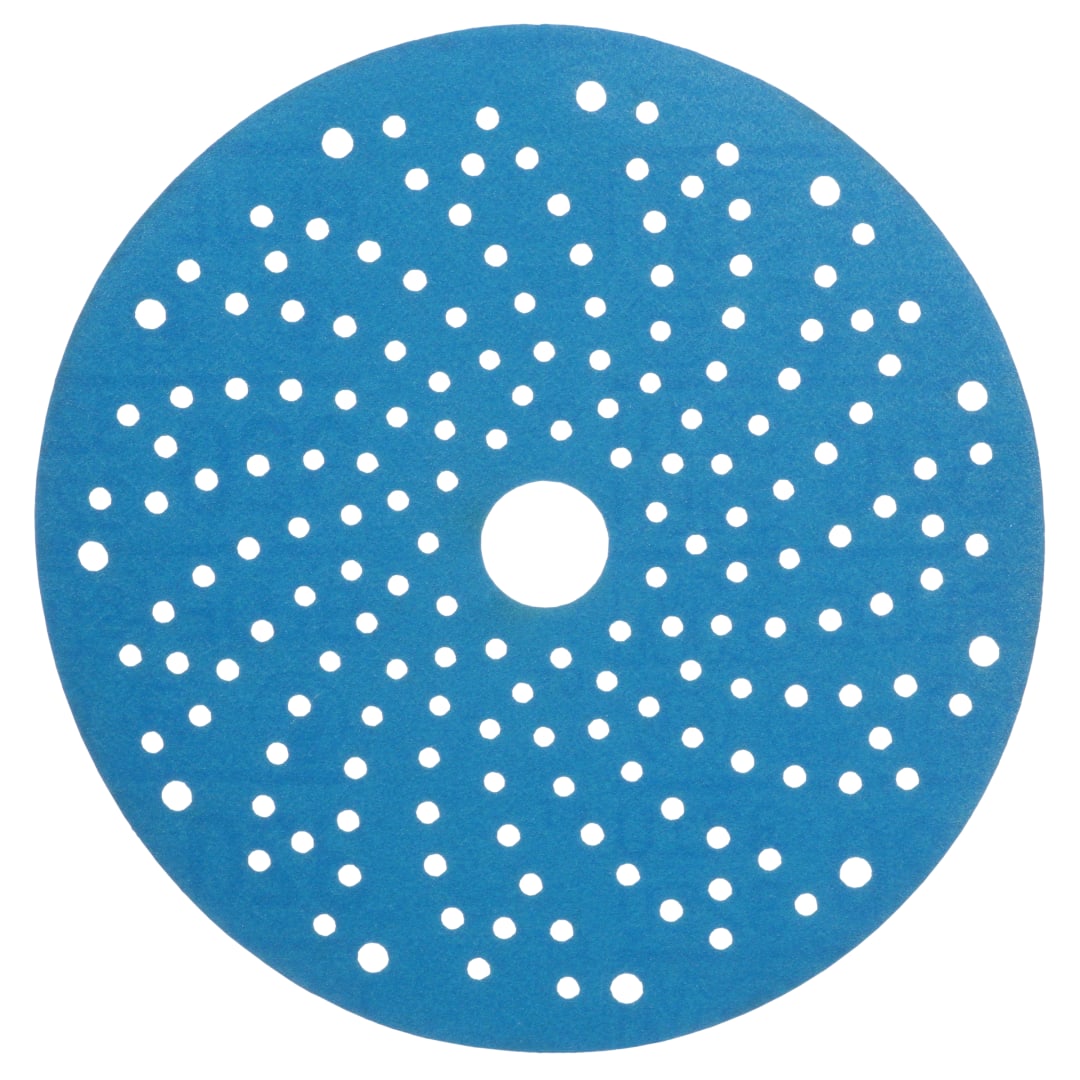 3M™ Hookit™ Disk Zımpara 325U, Mavi, 150 mm, Çok Delikli, 320, 51379