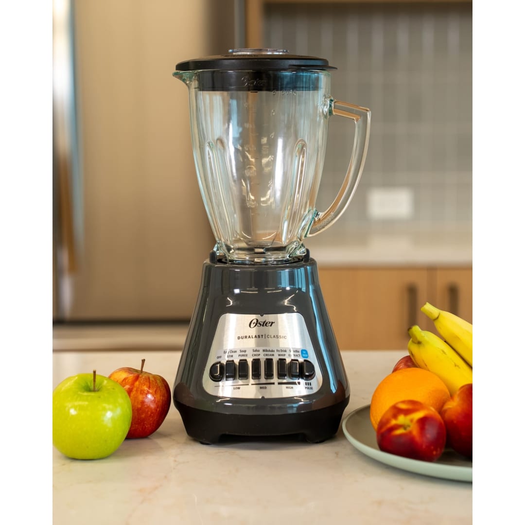 Oster® Classic Series 8-Speed Blender with 6-Cup Glass Jar, Gray